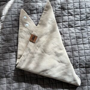 Beige Ribbed Dog Bandana